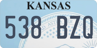 KS license plate 538BZQ