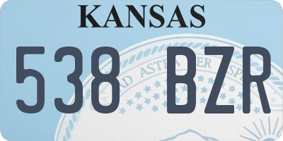 KS license plate 538BZR