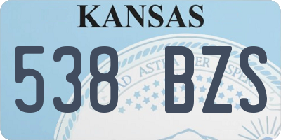 KS license plate 538BZS