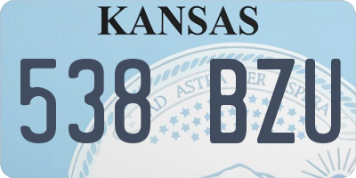KS license plate 538BZU