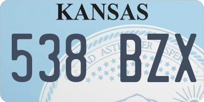KS license plate 538BZX