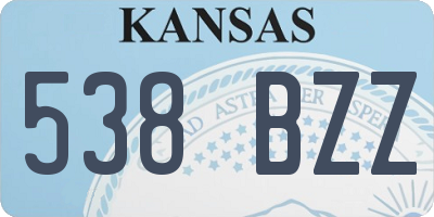 KS license plate 538BZZ