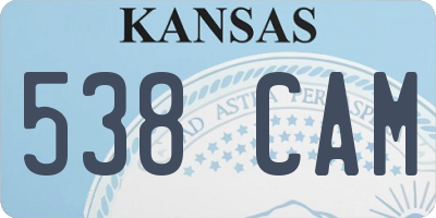 KS license plate 538CAM