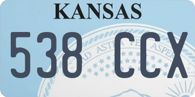 KS license plate 538CCX
