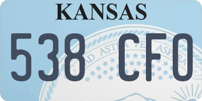 KS license plate 538CFO
