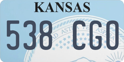 KS license plate 538CGO