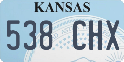 KS license plate 538CHX