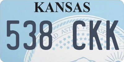 KS license plate 538CKK