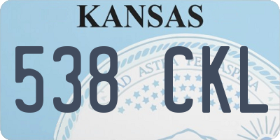 KS license plate 538CKL