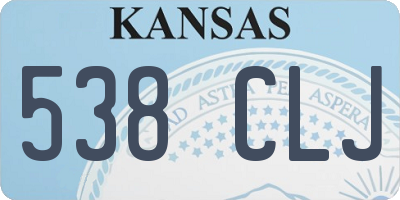 KS license plate 538CLJ
