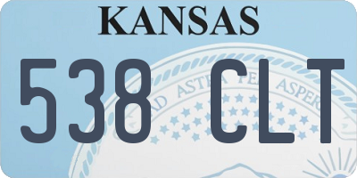 KS license plate 538CLT
