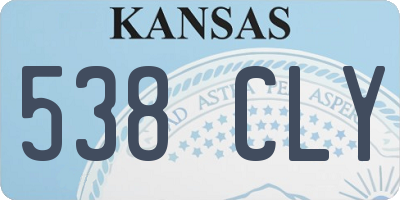 KS license plate 538CLY