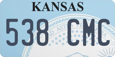KS license plate 538CMC