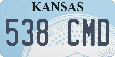 KS license plate 538CMD