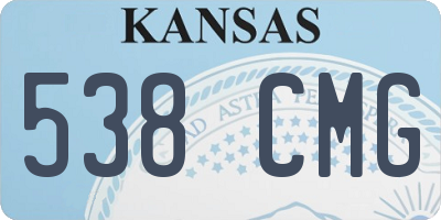 KS license plate 538CMG