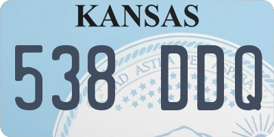 KS license plate 538DDQ