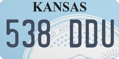 KS license plate 538DDU