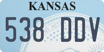 KS license plate 538DDV