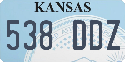 KS license plate 538DDZ