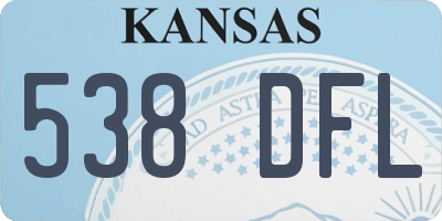 KS license plate 538DFL
