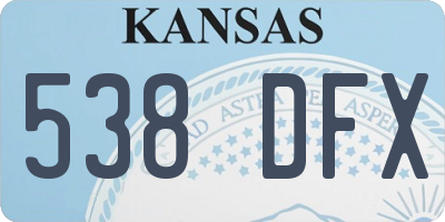 KS license plate 538DFX