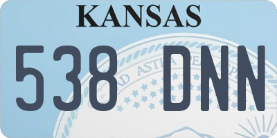 KS license plate 538DNN