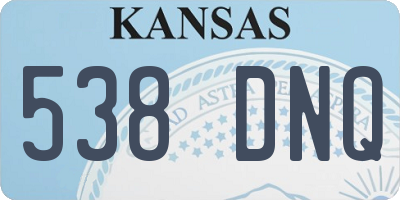KS license plate 538DNQ
