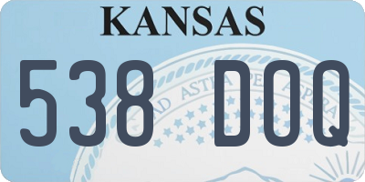 KS license plate 538DOQ