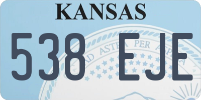 KS license plate 538EJE