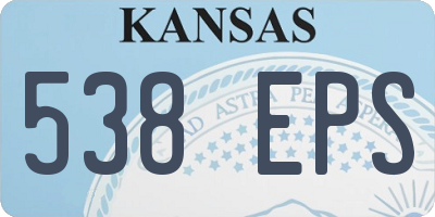 KS license plate 538EPS