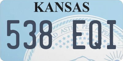 KS license plate 538EQI