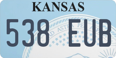 KS license plate 538EUB