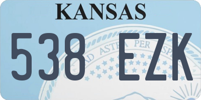 KS license plate 538EZK
