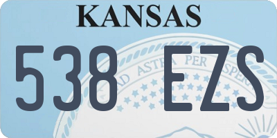 KS license plate 538EZS