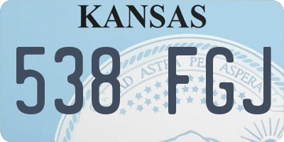 KS license plate 538FGJ