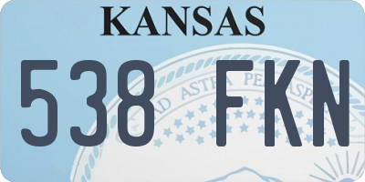 KS license plate 538FKN