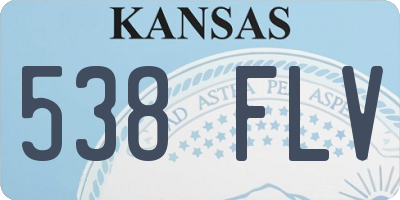 KS license plate 538FLV