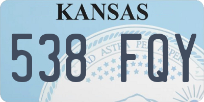 KS license plate 538FQY