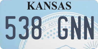 KS license plate 538GNN