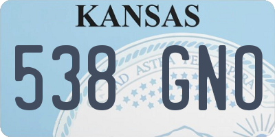 KS license plate 538GNO