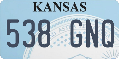 KS license plate 538GNQ