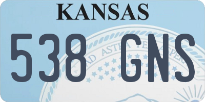KS license plate 538GNS
