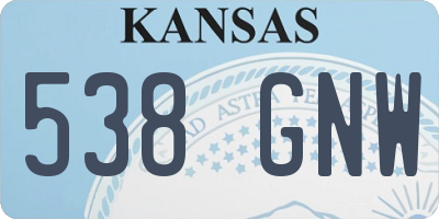 KS license plate 538GNW