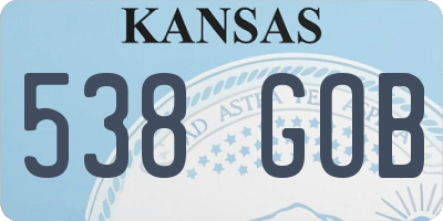 KS license plate 538GOB