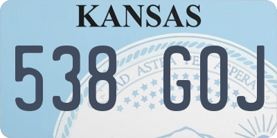 KS license plate 538GOJ