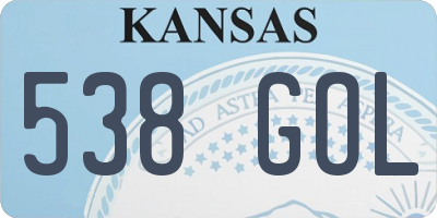 KS license plate 538GOL