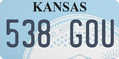 KS license plate 538GOU