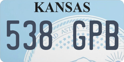 KS license plate 538GPB