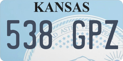 KS license plate 538GPZ