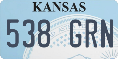 KS license plate 538GRN